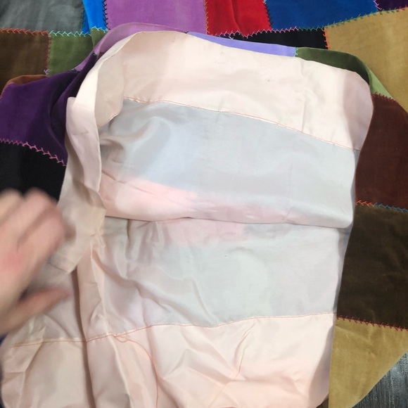 Vintage 1970โs Velvet Patchwork Maxi Skirt - Picture 8 of 11